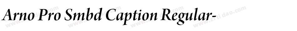 Arno Pro Smbd Caption Regular字体转换